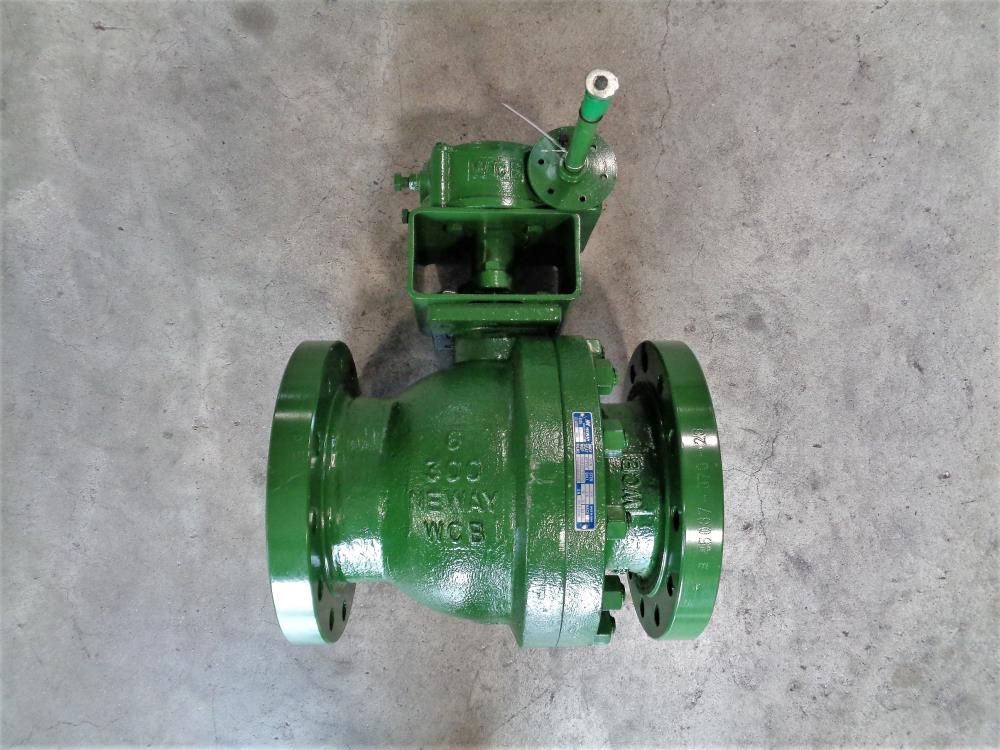 Neway 6" 300# WCB 2-Piece Ball Valve 6FP-B3R-WCB-12662-NC-G-000 w/ Gear Operator